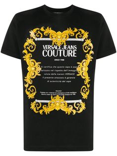 Versace Jeans Couture футболка с принтом Baroque Etichetta