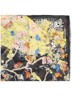Zadig&Voltaire шарф с цветочным принтом и бахромой