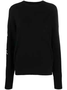 Versace джемпер с логотипом на рукавах