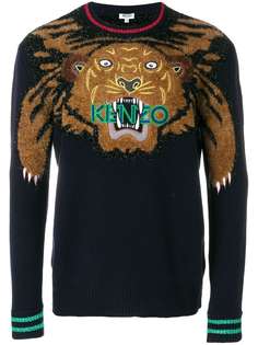 Kenzo джемпер Tiger с нашивкой