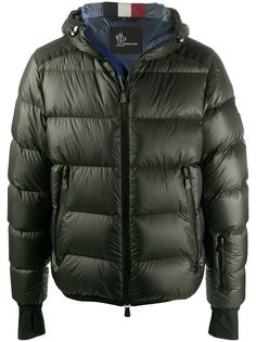 Moncler Grenoble пуховик с нашивкой-логотипом