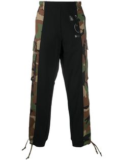 Moschino спортивные брюки с камуфляжными вставками