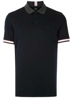 BOSS рубашка поло с контрастной отделкой