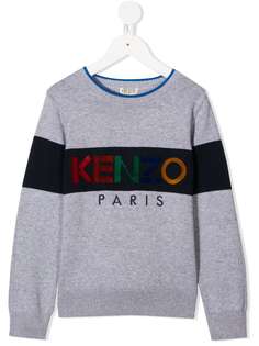 Kenzo Kids cotton-cashmere mix logo jumper