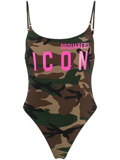 Dsquared2 камуфляжный слитный купальник Icon