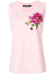 Dolce & Gabbana топ с вышивкой