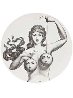 Fornasetti тарелка с принтом