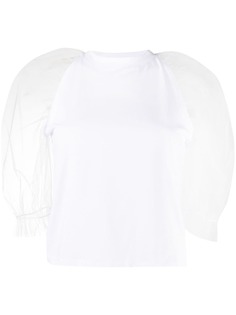 MSGM футболка с открытыми плечами