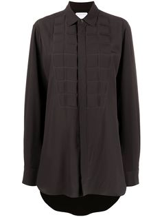 Bottega Veneta длинная рубашка с дутой вставкой