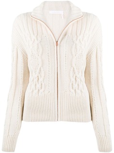 See by Chloé фактурный кардиган на молнии