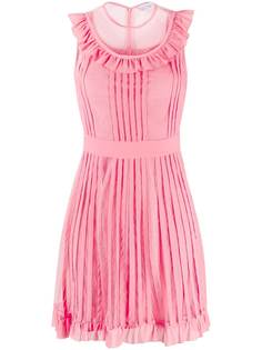 RedValentino платье с оборками и плиссировкой