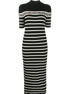 RedValentino платье в полоску вязки интарсия