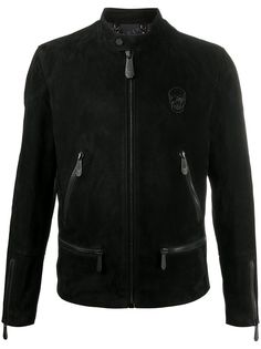 Philipp Plein байкерская куртка с декором Skull