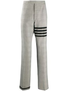 Thom Browne брюки в клетку глен с полосками 4-Bar