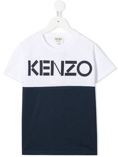 Kenzo Kids футболка в стиле колор-блок с логотипом