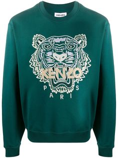 Kenzo толстовка с вышивкой Tiger