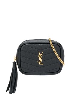Saint Laurent стеганый клатч с монограммой