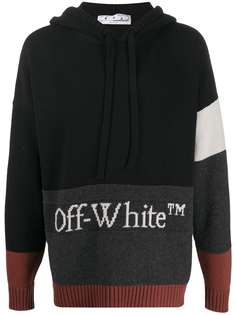 Off-White трикотажное худи со вставками