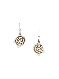Chanel Pre-Owned серьги с подвесками-камелиями