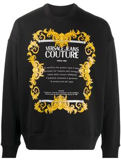 Versace Jeans Couture толстовка с принтом Gold Baroque Etichetta