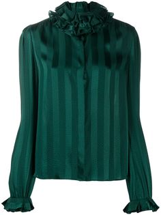 Saint Laurent блузка с оборками