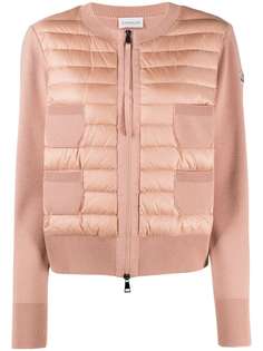 Moncler трикотажная куртка с дутыми вставками