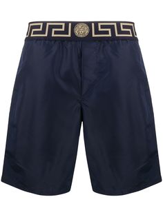 Versace плавки-шорты с узором Greca