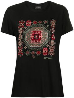 Etro футболка с геометричным принтом и круглым вырезом