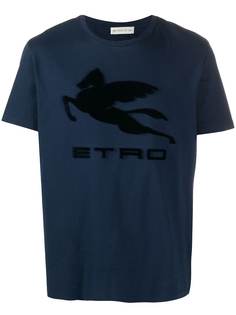 Etro футболка с фактурным логотипом