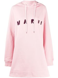 Marni длинное худи с логотипом
