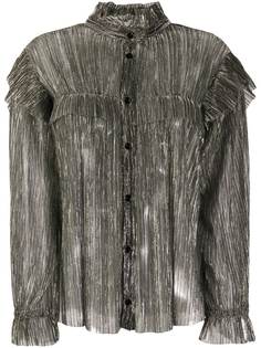 Isabel Marant Étoile прозрачная блузка с эффектом металлик