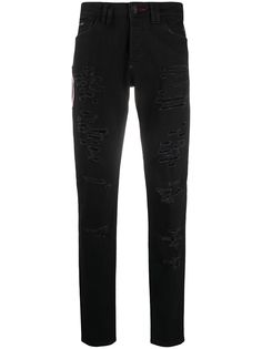 Philipp Plein джинсы прямого кроя с декором Skull