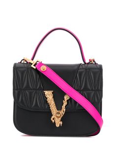 Versace стеганая сумка-тоут с логотипом