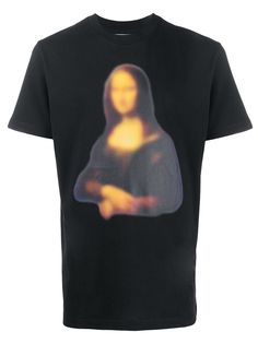 Off-White футболка с принтом Blurred Monalisa