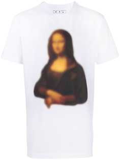 Off-White футболка с принтом Blurred Monalisa