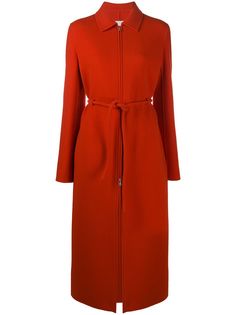 Jil Sander длинное пальто с поясом