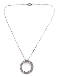 Cartier колье Love 2010-х годов из белого золота с бриллиантами