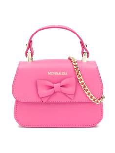 Monnalisa сумка-тоут с бантом и логотипом