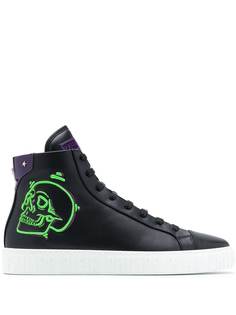 Philipp Plein высокие кеды с вышивкой Skull