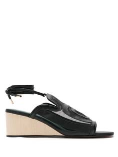 Blue Bird Shoes босоножки на танкетке со вставками в сетку