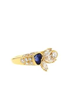Piaget кольцо pre-owned из желтого золота с бриллиантами и сапфиром