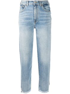 7 For All Mankind укороченные джинсы с завышенной талией