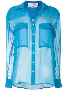 Carolina Herrera прозрачная блузка с длинными рукавами