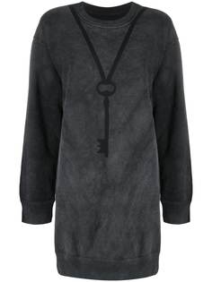 MM6 Maison Margiela длинная толстовка с принтом