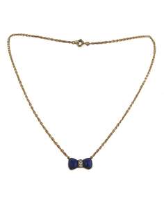 Van Cleef & Arpels колье с подвеской 1980-х годов из желтого золота с бриллиантами и лазуритами