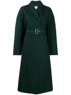 Jil Sander пальто с поясом и воротником-шалькой