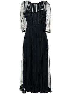 RedValentino длинное плиссированное платье