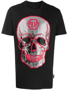Philipp Plein футболка с декором Skull