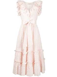 Temperley London платье с вышивкой и оборками