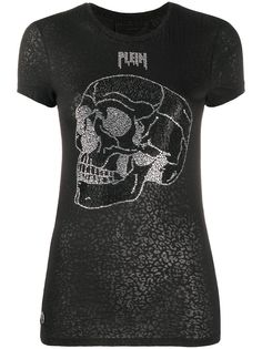 Philipp Plein футболка с декором Skull